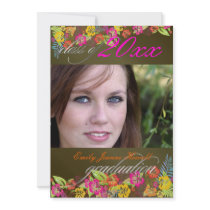 Luau Graduation Party Custom Invite