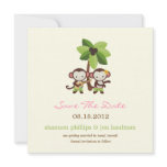 Luau Monkeys Save The Date Announcement invitations