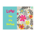 Luau Time party invitation postcard