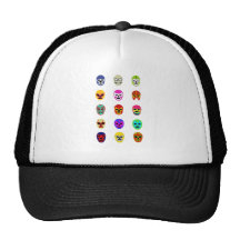 Lucha Libre Mask Mexican Wrestling Trucker Hat