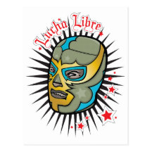 Lucha Libre Mexican Wrestling Mask Post Cards