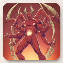 Lucifer the Devil, the Prince of Darkness, Satan Beverage Coasters