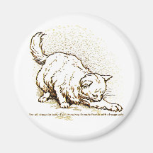 Luck by Strange Cats Refrigerator Magnet
