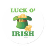 Luck O' Irish Pot O' Gold - Ireland Irish Patricks Stickers