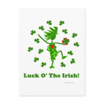 Luck O' the Irish Whimsical Design Postcard