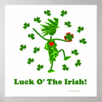 Luck O' the Irish Whimsical Design Poster