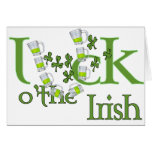 Luck of the Irish Beer Horse Shoe Luck Design Greeting Cards