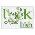 Luck of the Irish Beer Horse Shoe Luck Design cards