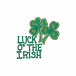 Luck of the Irish Emrboidered Shamrock Tees embroidered shirts