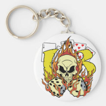 Lucky 13 Dice and Skull Key Chains