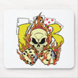 Lucky 13 Dice and Skull mousepads