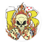 Lucky 13 Dice and Skull stickers