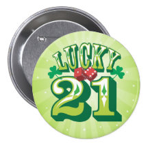 Lucky 21 - Birthday Button Badge Pin