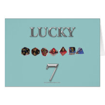 Lucky 7 greeting card