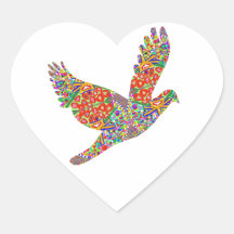Lucky ANGEL Bird - Perfect Goodluck GIFT Heart Sticker