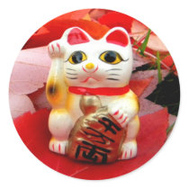 Lucky Autumn Round Stickers