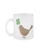 Lucky bird holding a four leaf clover mug