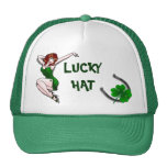 Lucky Cap Retro Irish Pinup Lucky Cap Personalized Hats