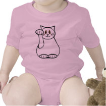 Lucky Cat- Maneki Neko - Beckoning Cat Tee Shirt