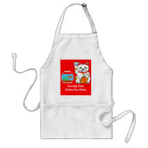 Lucky Cat. Unlucky Fish Aprons