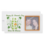 Lucky charm clover shamrock swirls photo cards