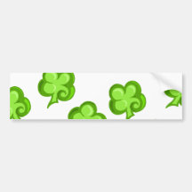 Lucky clover bumper sticker