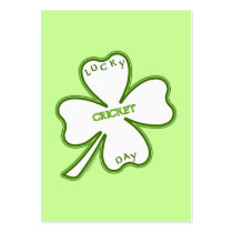 Lucky Cricket Day Business Card Template