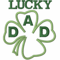Lucky Dad Embroidered Clover Leaf