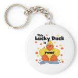 Lucky Duck 4th Birthday Tshirts and Gifts keychains