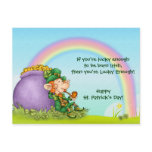 Lucky Enough Leprechaun - Customise Postcards