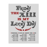 Lucky Friday the 13th Light Postcard