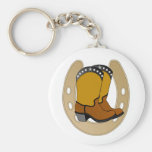 LUCKY GOLD horsehoe & boots KEYCHAIN