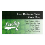 Lucky, Green/White 4 Leaf Clover Business Card