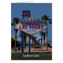 Lucky in Love Las Vegas Wedding Card