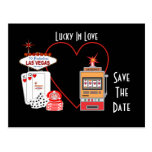 Lucky in Love Save The Date Postcard