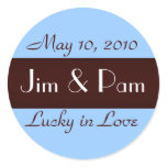 "Lucky in Love" Wedding Sticker