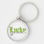Lucky in Love with a Seabee Key Chains