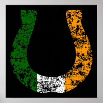 lucky irish horseshoe. print