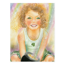 Lucky Irish Leprachaun  Postcard