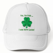 Lucky Irish Shamrock Golf Cap Trucker Hat