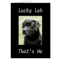 "LUCKY LAB-THAT'S ME" THANK YOU CARD