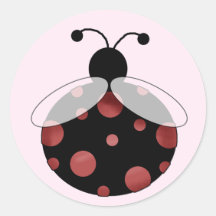 Lucky Ladybug T-shirts and Gifts Stickers