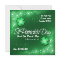 Lucky Lights - Green St Patrick's Day Invitations