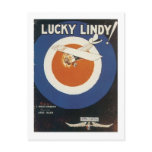 Lucky Lindy Vintage Songbook Cover postcards