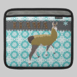 Lucky Llama Blue Vintage Floral iPad Sleeve ipad sleeves