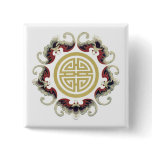 Lucky Longevity Chinese Charm buttons