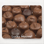 Lucky Mouse with Chocolate! mousepads