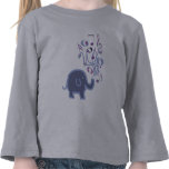 lucky musical elephant purple design t shirts