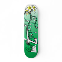 Lucky No. 7 Green Power Custom Skate Board
