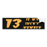 Lucky Number 13 Bumper Sticker bumper stickers